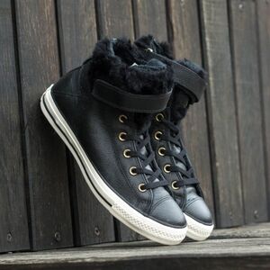 Converse Chuck Taylor AS Brea Lether Size  6.5 Black Limited Edition New
